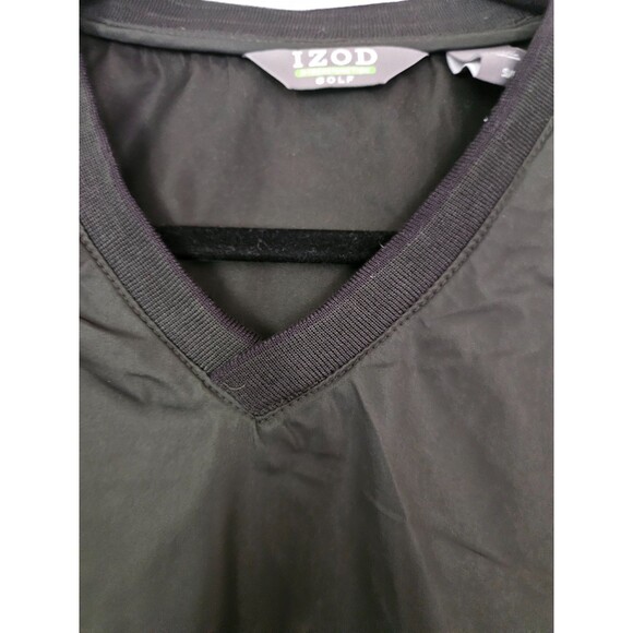 IZOD Men's Size Small V-neck Nylon Windbreaker Pullover Golf Pockets Banded - Picture 4 of 11
